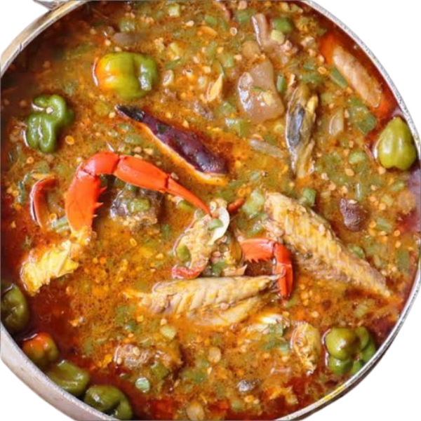 Sauce kôpè poisson fumé /Pate de bœuf/Queue de bœuf /Escargots