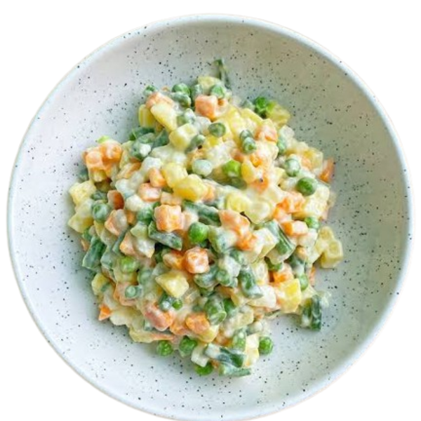 Macédoine de légumes au thon/Œuf